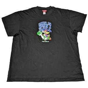SUPER MARIO WORLD THIS IS HOW I ROLL Men XL NINTENDO Sleepwear Y2K T-Shirt EUC